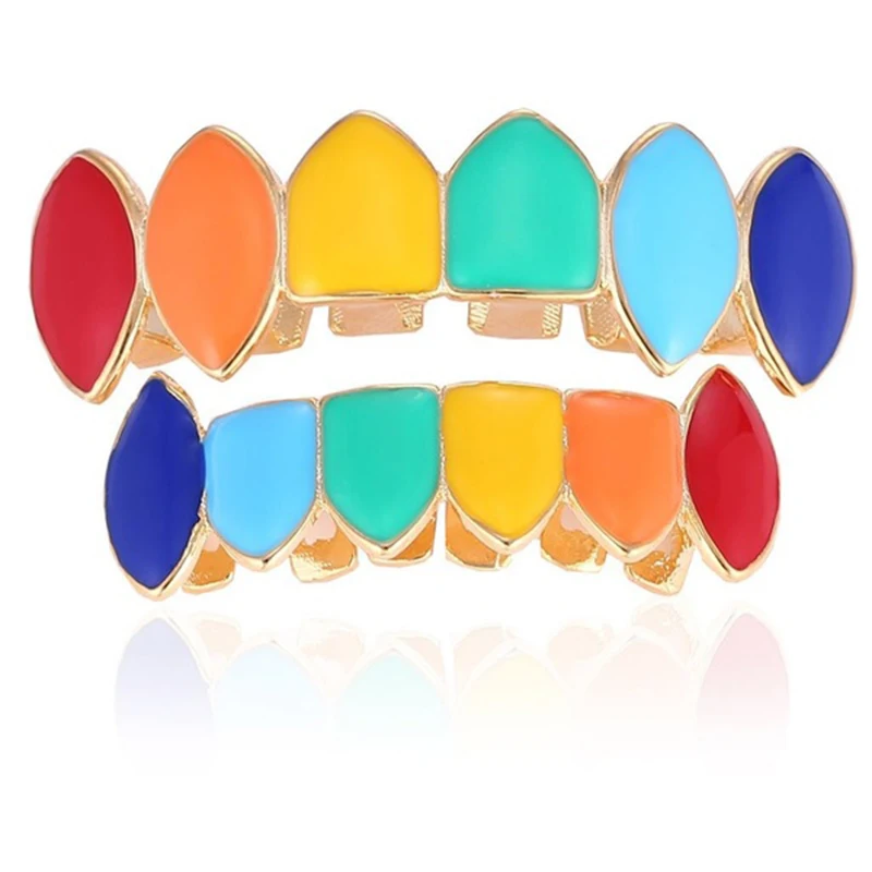 7 Colors Hip Hop Teeth Top & Bottom Tooth Grill Set Copper Vampire braces Halloween decorative braces
7 Colors Hip Hop Teeth Top & Bottom Tooth Grill Set Copper Vampire braces Halloween decorative braces