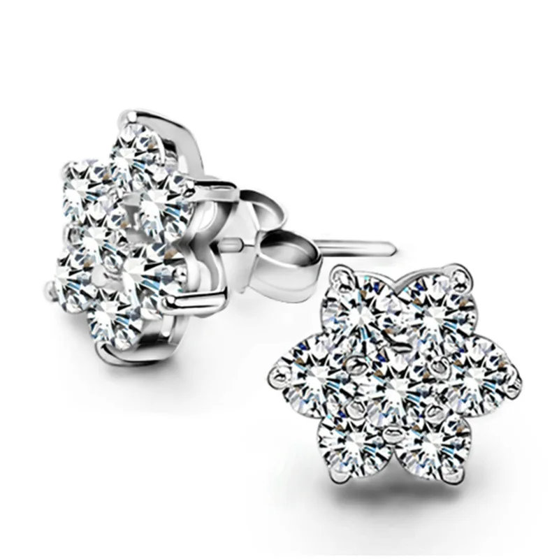 100% 925 sterling silver fashion shiny crystal snowflake ladies`stud earrings jewelry women Anti allergy drop shipping gift
100% 925 sterling silver fashion shiny crystal snowflake ladies`stud earrings jewelry women Anti allergy drop shipping gift