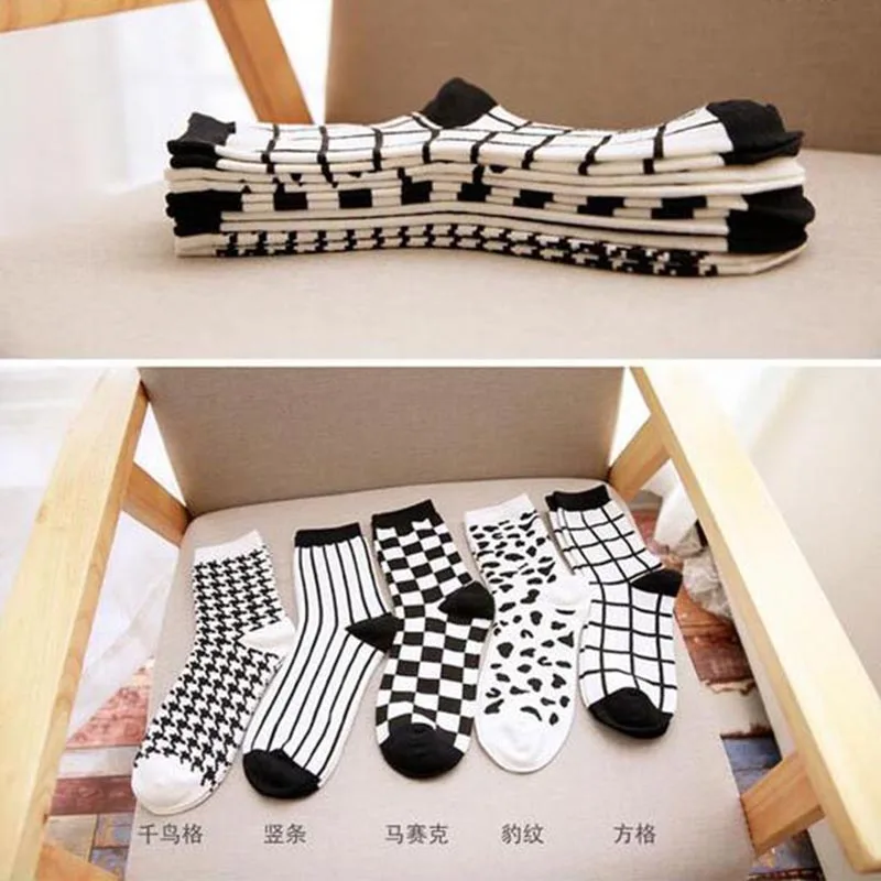 Black and White Pattern Cotton Socks for Male Men's Sporting and Leisure Socks Fashion Socks Calcetines Meias
Black and White Pattern Cotton Socks for Male Men's Sporting and Leisure Socks Fashion Socks Calcetines Meias