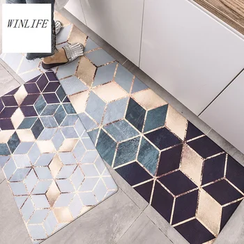 WINLIFE Geometric and Marble Printed Kitchen Floor Mat Anti-skid/Oil-proof/Waterproof Rug PVC Leather Material Carpets
WINLIFE Geometric and Marble Printed Kitchen Floor Mat Anti-skid/Oil-proof/Waterproof Rug PVC Leather Material Carpets