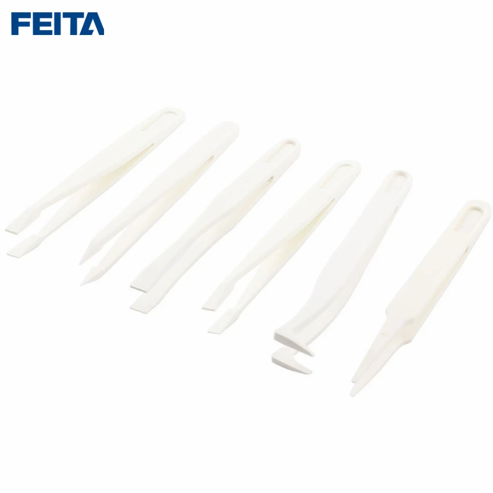 FEITA 6PCS 93301-08 Plastic Tweezers Set White Color Hand Repair Tools for Electronic,Repair,Laboratory, industrial, cleanroom
FEITA 6PCS 93301-08 Plastic Tweezers Set White Color Hand Repair Tools for Electronic,Repair,Laboratory, industrial, cleanroom
