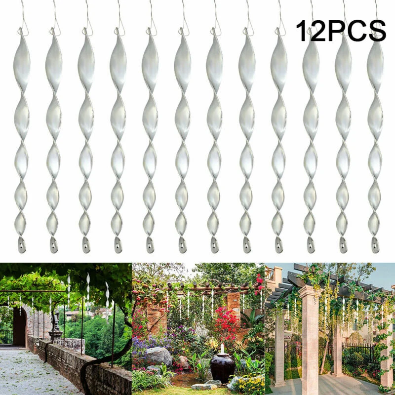 30CM Bird repellents Wind 12pcs Reflective Set Ornament Plastic Window Door Hanging Decor Silver Home Fruit tree
30CM Bird repellents Wind 12pcs Reflective Set Ornament Plastic Window Door Hanging Decor Silver Home Fruit tree