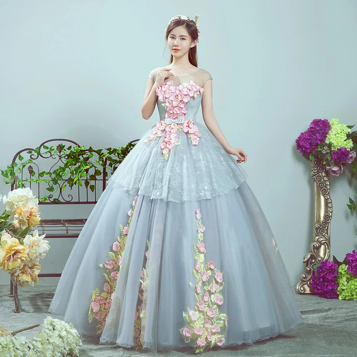 H 100%real Luxury Grey Flower Pink Embroidery Court Gown Vintage Ball Gown Royal Medieval Renaissance Victorian Dress Belle Ball
H 100%real Luxury Grey Flower Pink Embroidery Court Gown Vintage Ball Gown Royal Medieval Renaissance Victorian Dress Belle Ball