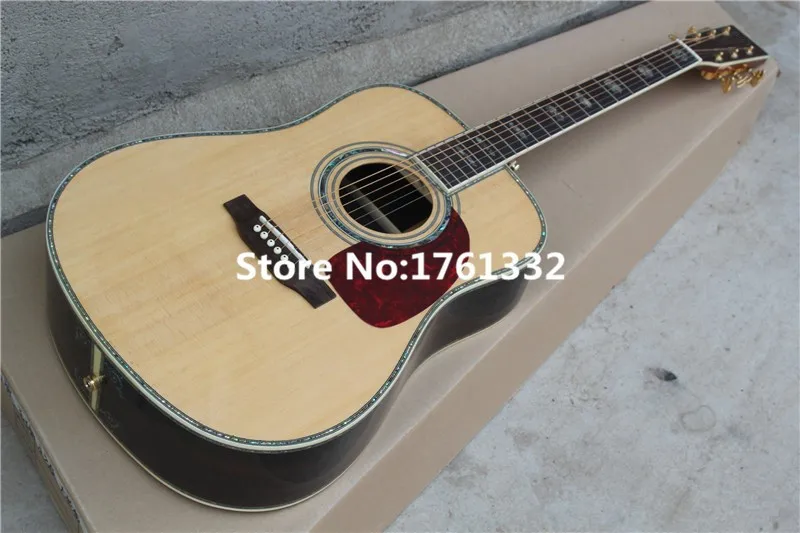 Factory custom 41'' 45 D 20 frets Real pearl inlay and binding acoustic guitar with gold hardware,colorized shell edge
Factory custom 41'' 45 D 20 frets Real pearl inlay and binding acoustic guitar with gold hardware,colorized shell edge