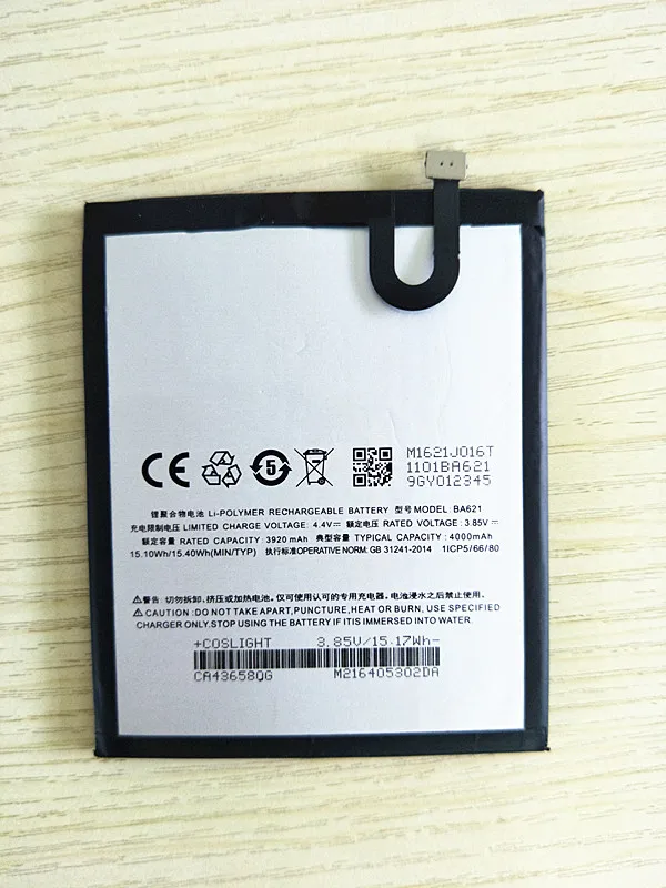 AZK New battery for Meizu M5 Note Battery BA621 Compatible MeiBlue M5 Note Mobile Phone Batterie 4000mAh
AZK New battery for Meizu M5 Note Battery BA621 Compatible MeiBlue M5 Note Mobile Phone Batterie 4000mAh