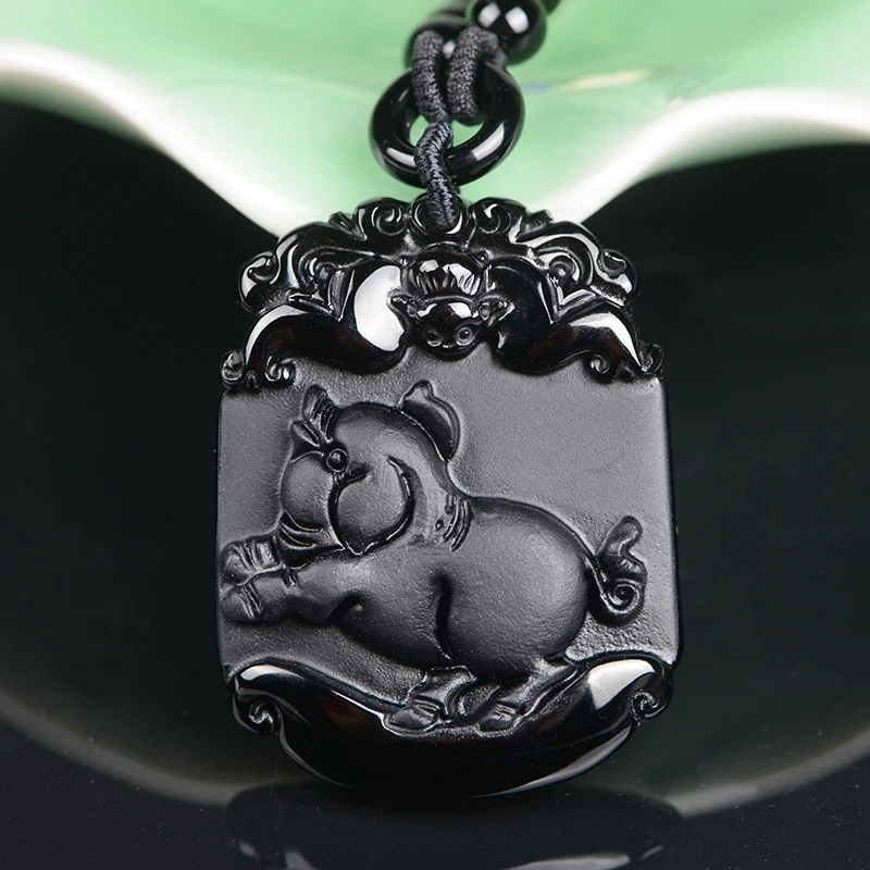 Belwide twelve zodiac Wujin pig natural Obsidian Pendant Necklace blessing Edition Black Pig
Belwide twelve zodiac Wujin pig natural Obsidian Pendant Necklace blessing Edition Black Pig