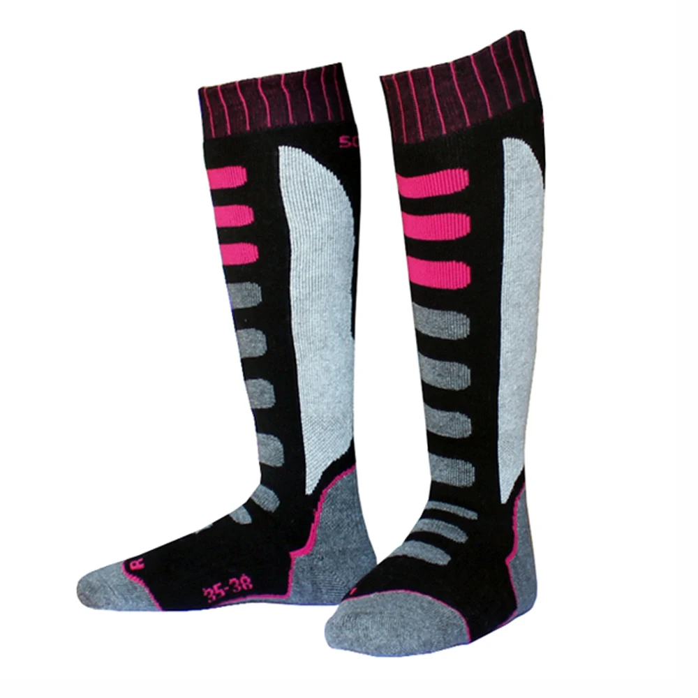 Image High Performance Thermal Skiing Socks Men Women Children, Ultra Thick Snowboard Stocking Cotton Wool, Parentage Clothing 5 Sizes