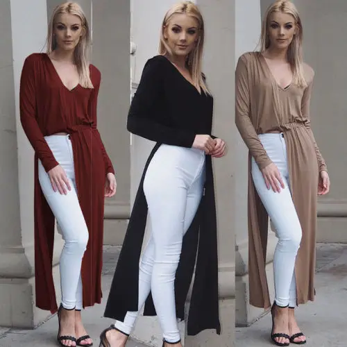 Fashion Women Ladies Cotton V-Neck Loose Casual Long Sleeve Blouse Sundress Tops Shirt Split Tops Party Evening Blouse Vestidos
Fashion Women Ladies Cotton V-Neck Loose Casual Long Sleeve Blouse Sundress Tops Shirt Split Tops Party Evening Blouse Vestidos