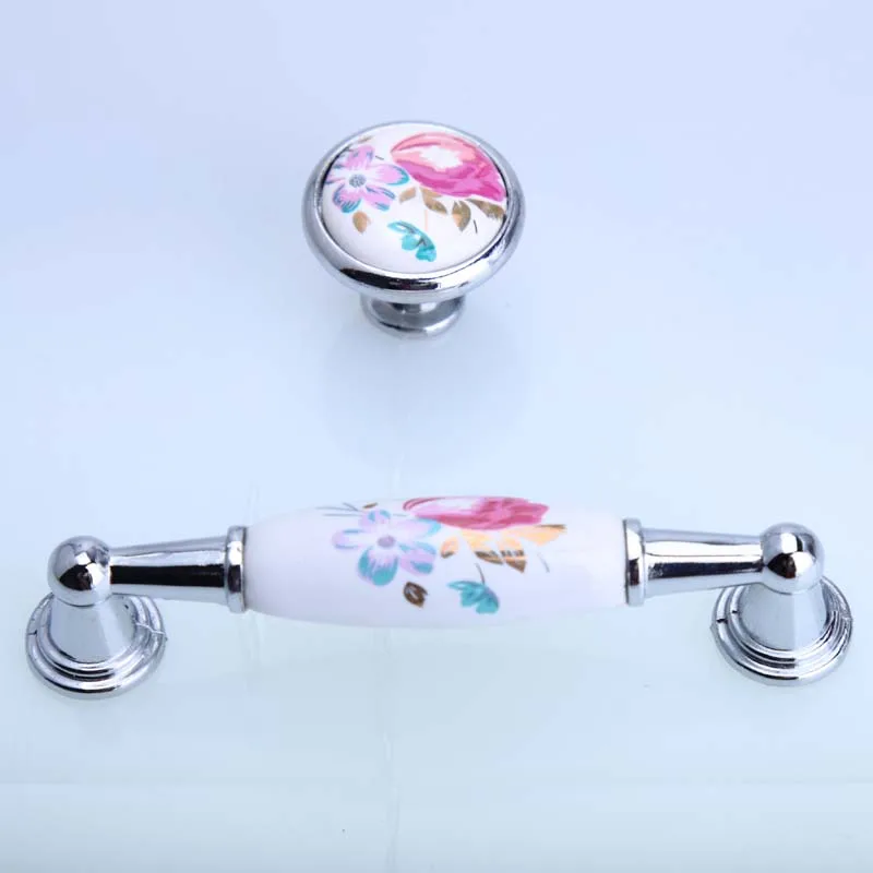96mm fashion rural ceramic dresser kitchen cabinet door handle silver chrone red flower porcelain drawer shoe cabinet knob pull
96mm fashion rural ceramic dresser kitchen cabinet door handle silver chrone red flower porcelain drawer shoe cabinet knob pull