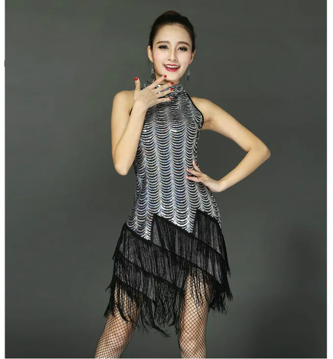 Paillette Women Sexy Latin Dance Dress Sleeveles Latin Dance Fringe Dress Ladies Tango Ballroom Jazz Competition Dance Outfits
Paillette Women Sexy Latin Dance Dress Sleeveles Latin Dance Fringe Dress Ladies Tango Ballroom Jazz Competition Dance Outfits