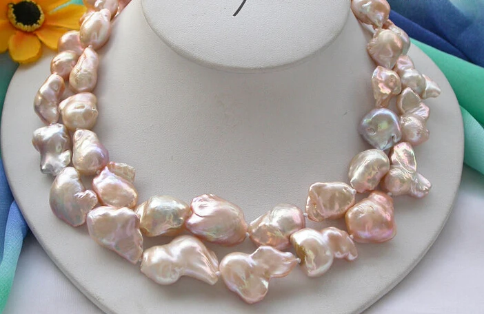 FREE shipping>>>>z4123 2row 25mm nature pink baroque KESHI REBORN PEARL NECKLACE new
FREE shipping>>>>z4123 2row 25mm nature pink baroque KESHI REBORN PEARL NECKLACE new
