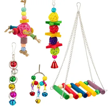Bird Pet Bird Toy Bell Swing Bird Cage Pendant Toys For Parakeet Parrots Bridge Parrots Pet 5PC Combination Suit
Bird Pet Bird Toy Bell Swing Bird Cage Pendant Toys For Parakeet Parrots Bridge Parrots Pet 5PC Combination Suit