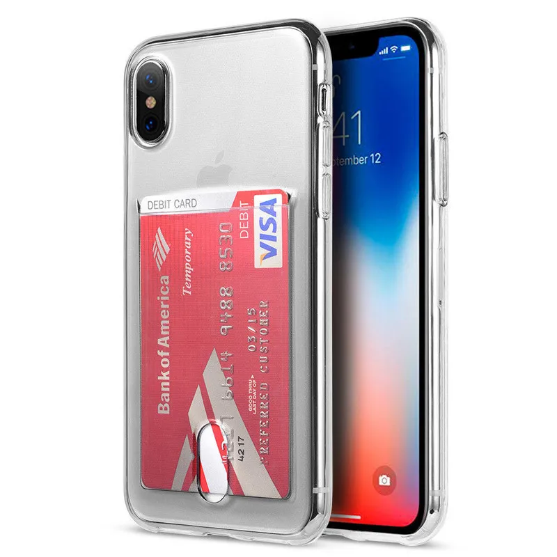 Fashion Card Slot Clear Case For iPhone XS Max XR X Transparent Soft Silicon Shockproof Cover For iPhone 10 XR XS 6 6S 7 8 Plus
Fashion Card Slot Clear Case For iPhone XS Max XR X Transparent Soft Silicon Shockproof Cover For iPhone 10 XR XS 6 6S 7 8 Plus