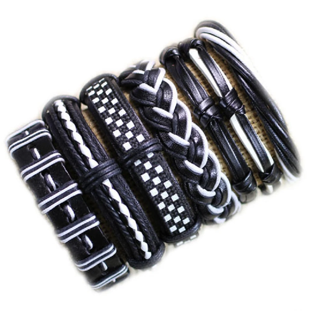 6Pcslot Hand-Woven Fashion Men Jewelry Leather Braided Rope Wristband Wrap Multilayer Leather Bracelets&Bangles For Women -H44
6Pcslot Hand-Woven Fashion Men Jewelry Leather Braided Rope Wristband Wrap Multilayer Leather Bracelets&Bangles For Women -H44