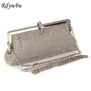 Rdywbu Diamond Studded Evening Bag Women's Rhinestone Banquet Shoulder Handbag Female Crystal Wedding Party Clutches Purse SJ184
Rdywbu Diamond Studded Evening Bag Women's Rhinestone Banquet Shoulder Handbag Female Crystal Wedding Party Clutches Purse SJ184