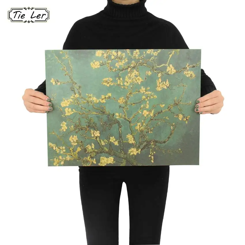 Apricot Flowers Open the Masters of Impression Retro Kraft Paper Adornment Poster Starry Night Cafe Wall Sticker 47X36cm
Apricot Flowers Open the Masters of Impression Retro Kraft Paper Adornment Poster Starry Night Cafe Wall Sticker 47X36cm