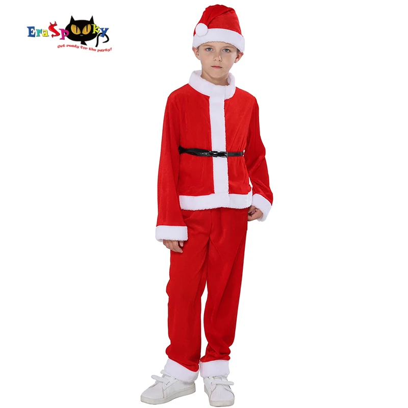 Eraspooky Velvet Santa Claus Costume for kids Christmas Cosplay Children Carnival Party Suit Boys Hat Pants New Year Outfit
Eraspooky Velvet Santa Claus Costume for kids Christmas Cosplay Children Carnival Party Suit Boys Hat Pants New Year Outfit