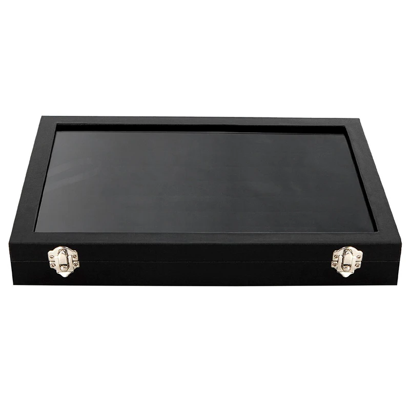 Glass Lid Black 100 Slot Earring Ring Jewellery Display Storage Box Tray Case Organizer Holder
Glass Lid Black 100 Slot Earring Ring Jewellery Display Storage Box Tray Case Organizer Holder
