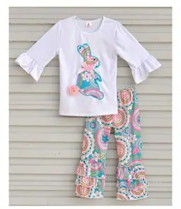 wholesale spring floral baby girls bell ruffle bloomer pants leggings&bunny applique shirt easter outfit
wholesale spring floral baby girls bell ruffle bloomer pants leggings&bunny applique shirt easter outfit
