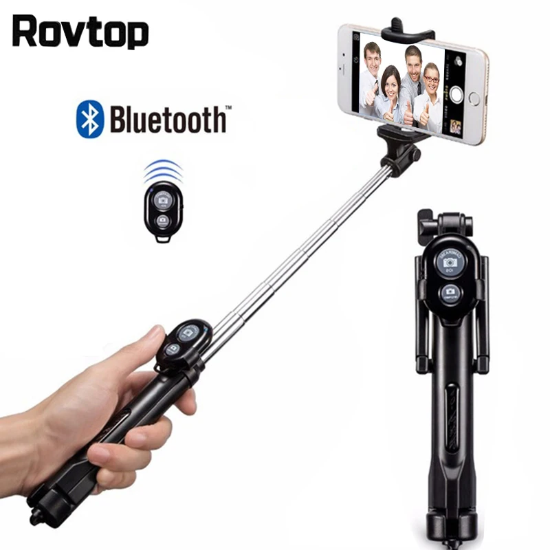 Rovtop Handheld Tripod Monopod Bluetooth Selfie Stick Aluminum With Button Selfie Stick For Huawei Iphone X 7 8 Plus IOS
Rovtop Handheld Tripod Monopod Bluetooth Selfie Stick Aluminum With Button Selfie Stick For Huawei Iphone X 7 8 Plus IOS