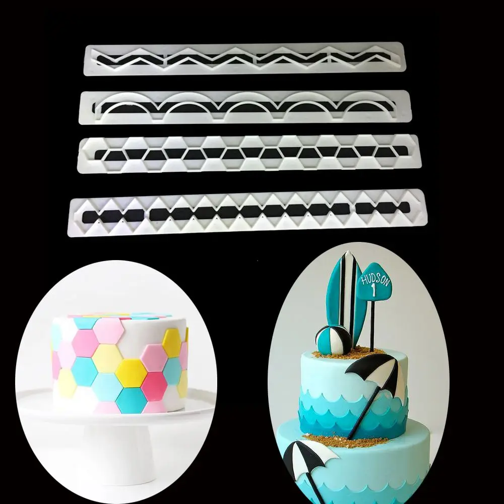 4pcs/set New practical Geometric Wave Cake Fondant Mold Biscuits Cookies Cutter DIY Sugarcraft Kitchen Baking Tool
4pcs/set New practical Geometric Wave Cake Fondant Mold Biscuits Cookies Cutter DIY Sugarcraft Kitchen Baking Tool