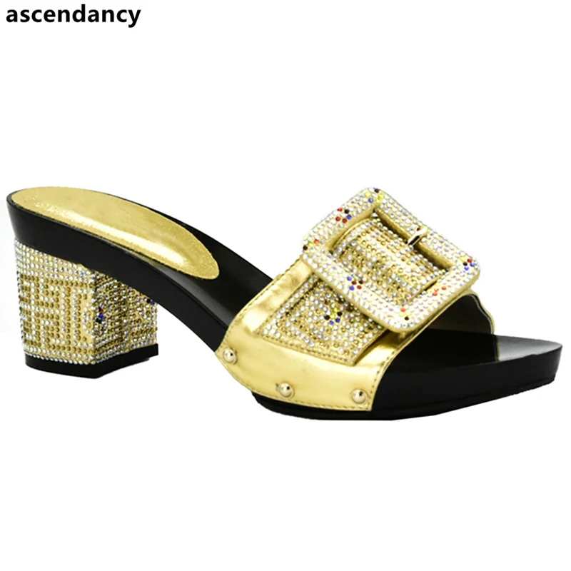 Latest Gold Color Africa Nigeria for Women's Wedding Shoes Italian Woman Shoes Sets for Parties Slip on Rhienstone Party Shoes
Latest Gold Color Africa Nigeria for Women's Wedding Shoes Italian Woman Shoes Sets for Parties Slip on Rhienstone Party Shoes