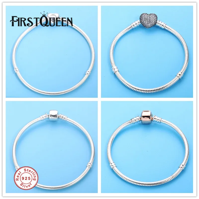 FirstQueen Pure 925 Sterling Silver Basic Snake Chain With Barrel and Heart Clasp Bracelet Fine Jewelry Fits Most Charms Beads
FirstQueen Pure 925 Sterling Silver Basic Snake Chain With Barrel and Heart Clasp Bracelet Fine Jewelry Fits Most Charms Beads