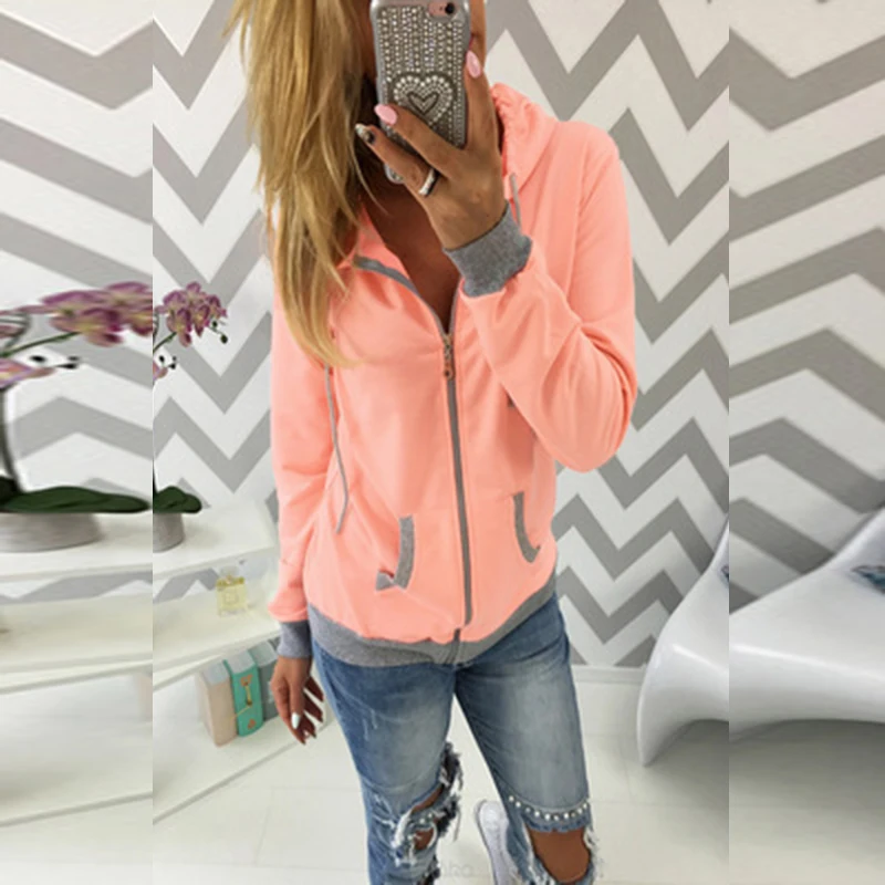 Bigsweety campera mujer Autumn Hooded Coats Women Casual Jackets Outerwear Ladies Jackets Pockets Zipper Patchwork Overcoats
Bigsweety campera mujer Autumn Hooded Coats Women Casual Jackets Outerwear Ladies Jackets Pockets Zipper Patchwork Overcoats