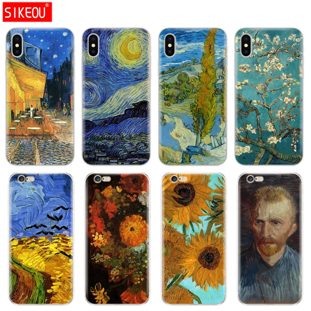 Silicone Cover Phone Case For Iphone 6 X 8 7 6s 5 5s SE Plus 10 XR XS Max Case Renaissance Van Gogh oil painting
Silicone Cover Phone Case For Iphone 6 X 8 7 6s 5 5s SE Plus 10 XR XS Max Case Renaissance Van Gogh oil painting