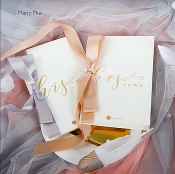 free shipping 2pcs wedding favor bride and groom vows grey and champagne card oath romantic ribbon 2 book His & Hers photo props
free shipping 2pcs wedding favor bride and groom vows grey and champagne card oath romantic ribbon 2 book His & Hers photo props