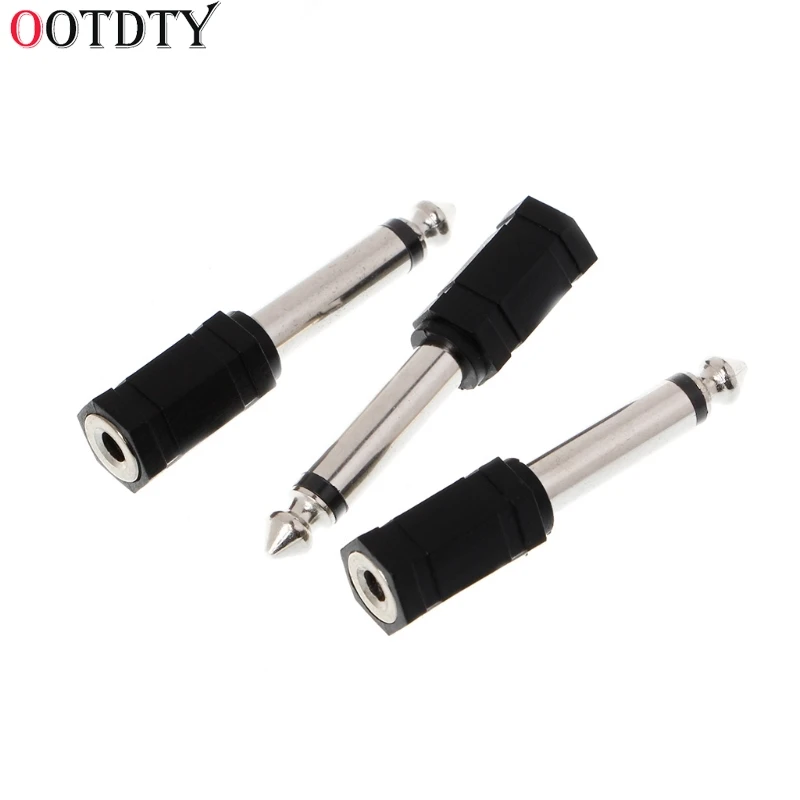 OOTDTY 2018 Fashion 3 Pcs 6.35mm 1/4" Mono Plug to 1/8" 3.5mm Stereo Jack Female Audio Converter Adapter
OOTDTY 2018 Fashion 3 Pcs 6.35mm 1/4" Mono Plug to 1/8" 3.5mm Stereo Jack Female Audio Converter Adapter
