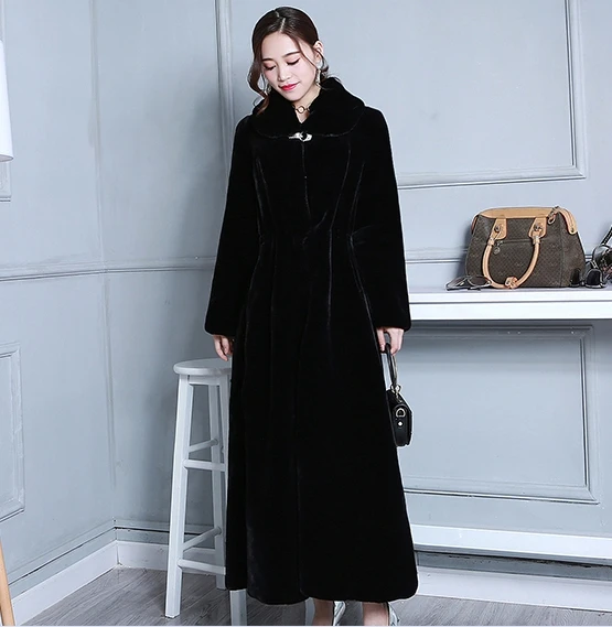 New Arrival Women Winter Fashion Long Sleeve Black Turn-down Collar Thick Warm Faux Wool Coat SHD-130
New Arrival Women Winter Fashion Long Sleeve Black Turn-down Collar Thick Warm Faux Wool Coat SHD-130