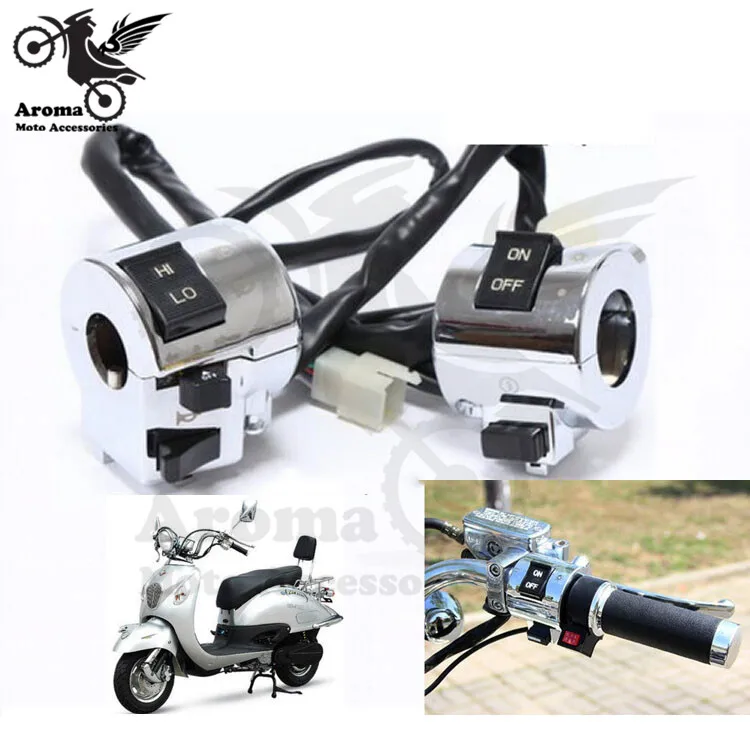 1 pair sliver motorcycle switch universal 25mm 1'' motorbike Handlebar Switch Control button headlight turn Signal light Horn
1 pair sliver motorcycle switch universal 25mm 1'' motorbike Handlebar Switch Control button headlight turn Signal light Horn