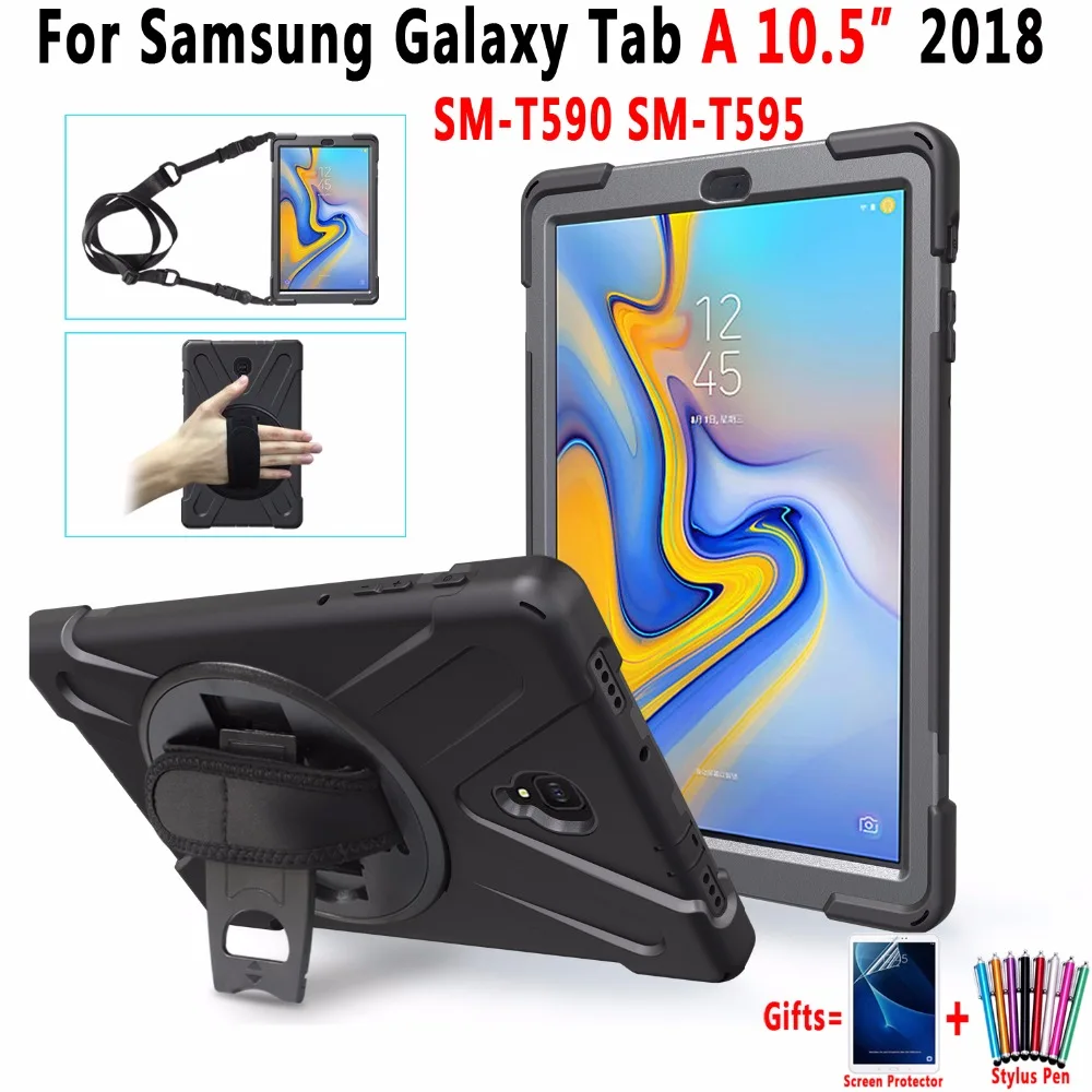 Case for Samsung Galaxy Tab A A2 10.5" 2018 T590 T595 SM-T590 SM-T595 Kids Children Safe Drop Resistance Cover Wrist Strap Funda
Case for Samsung Galaxy Tab A A2 10.5" 2018 T590 T595 SM-T590 SM-T595 Kids Children Safe Drop Resistance Cover Wrist Strap Funda