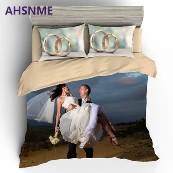 AHSNME Customize 3D Printed Bedding Kit Custom Quilt Cover Pillowcase Bed Set Romantic for Wedding Gift
AHSNME Customize 3D Printed Bedding Kit Custom Quilt Cover Pillowcase Bed Set Romantic for Wedding Gift