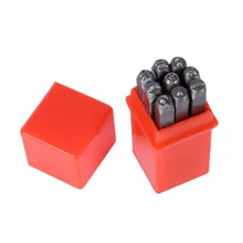 9 stks/set Brief Stempel Punch Set Gehard Staal Metalen Alfabet Letter Hout Lederen Punch Craft Gereedschap 4mm(China)