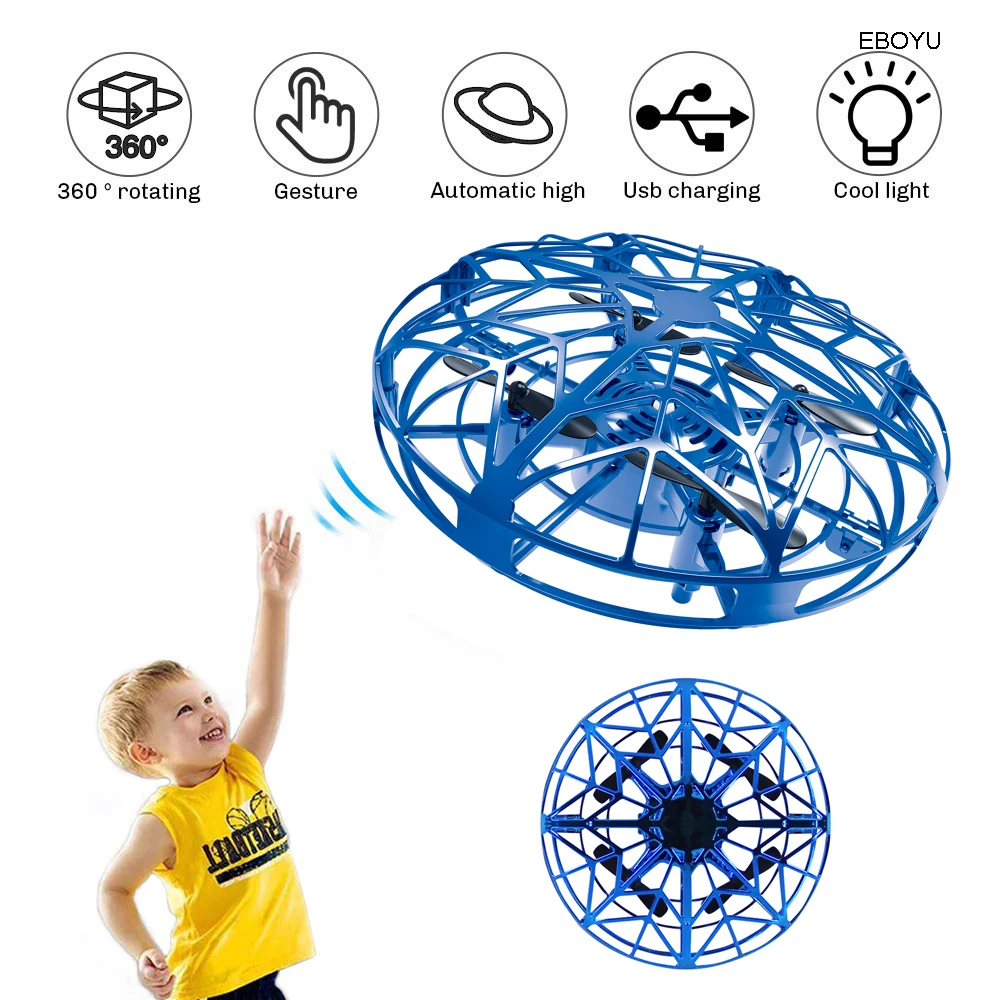 

EBOYU K36 UFO Flying Ball Toys Gravity Defying Hand-Controlled Suspension Helicopter Toy Infrared Induction Interactive Drone