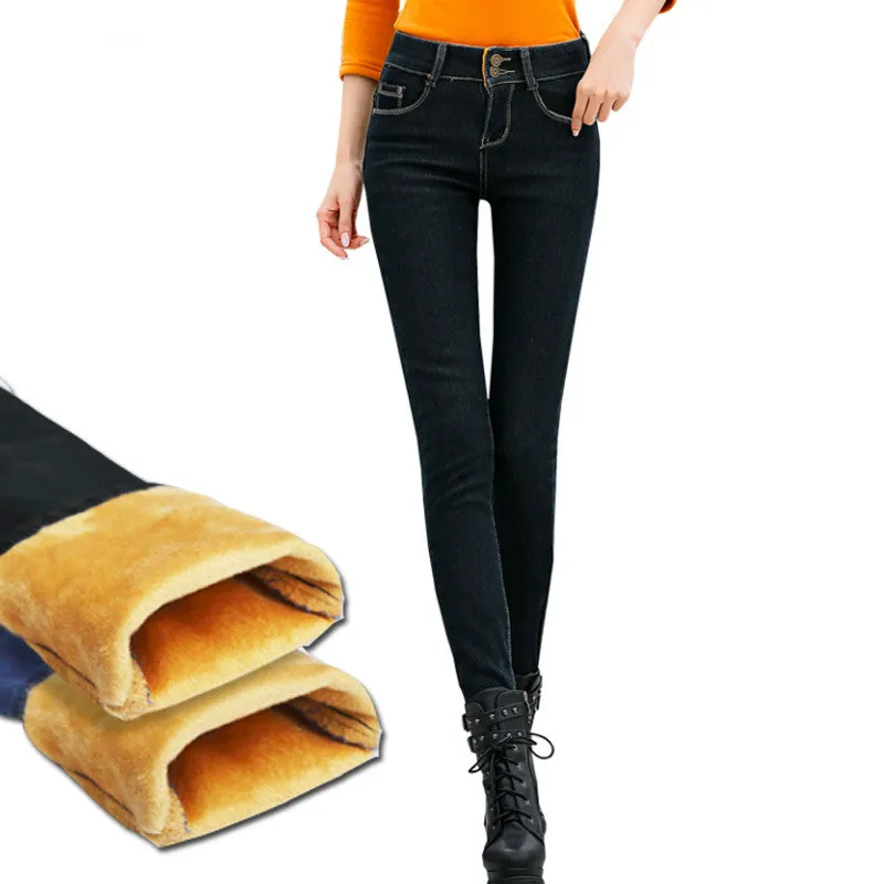 Winter thick elastic warm Jeans woman plus size sexy fleece denim pants women Blue big size cowboy pencil velvet trousers female
Winter thick elastic warm Jeans woman plus size sexy fleece denim pants women Blue big size cowboy pencil velvet trousers female
