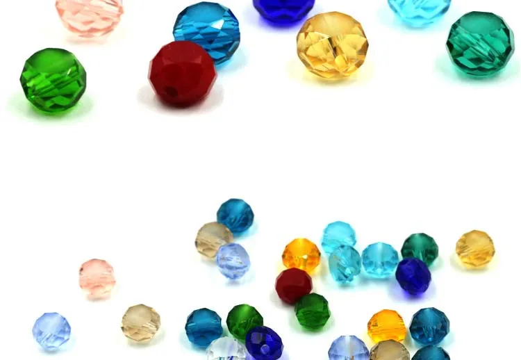 1 Strang 6x4mm faceteados abalorios facetada cristal perlas