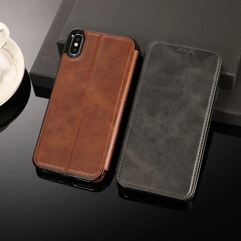 KISSCASE Ретро Магнитный чехол для телефона iPhone 7 8X10 Capa XR XS слот карты MAX Coque Plus 8