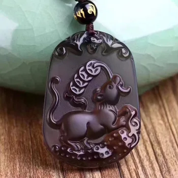 Natural ice species obsidian zodiac mouse pendant +6 mm ice color bead chain ob2746#
Natural ice species obsidian zodiac mouse pendant +6 mm ice color bead chain ob2746#