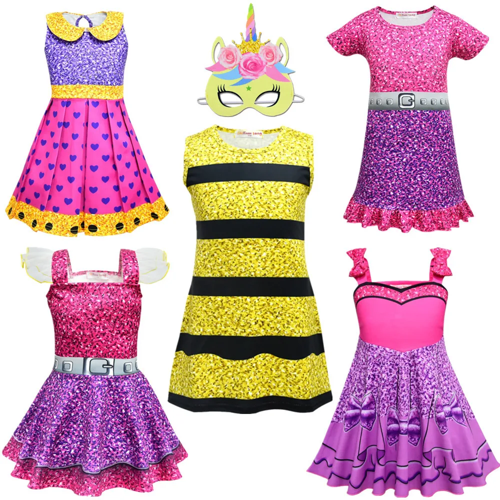 Summer Colorful Girls Lol Dress Dolls Girl Birthday Party Dress Halloween Christmas Child Girl Cosplay Costume Kids Lol Clothes
Summer Colorful Girls Lol Dress Dolls Girl Birthday Party Dress Halloween Christmas Child Girl Cosplay Costume Kids Lol Clothes