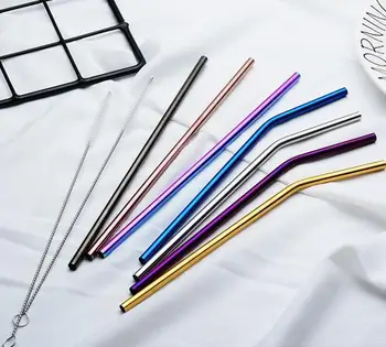 100pcs Colorful Stainless Steel Drinking Straw 21.5cm Straight Bent Reusable Straws No Brush Party Bar Accessories
100pcs Colorful Stainless Steel Drinking Straw 21.5cm Straight Bent Reusable Straws No Brush Party Bar Accessories