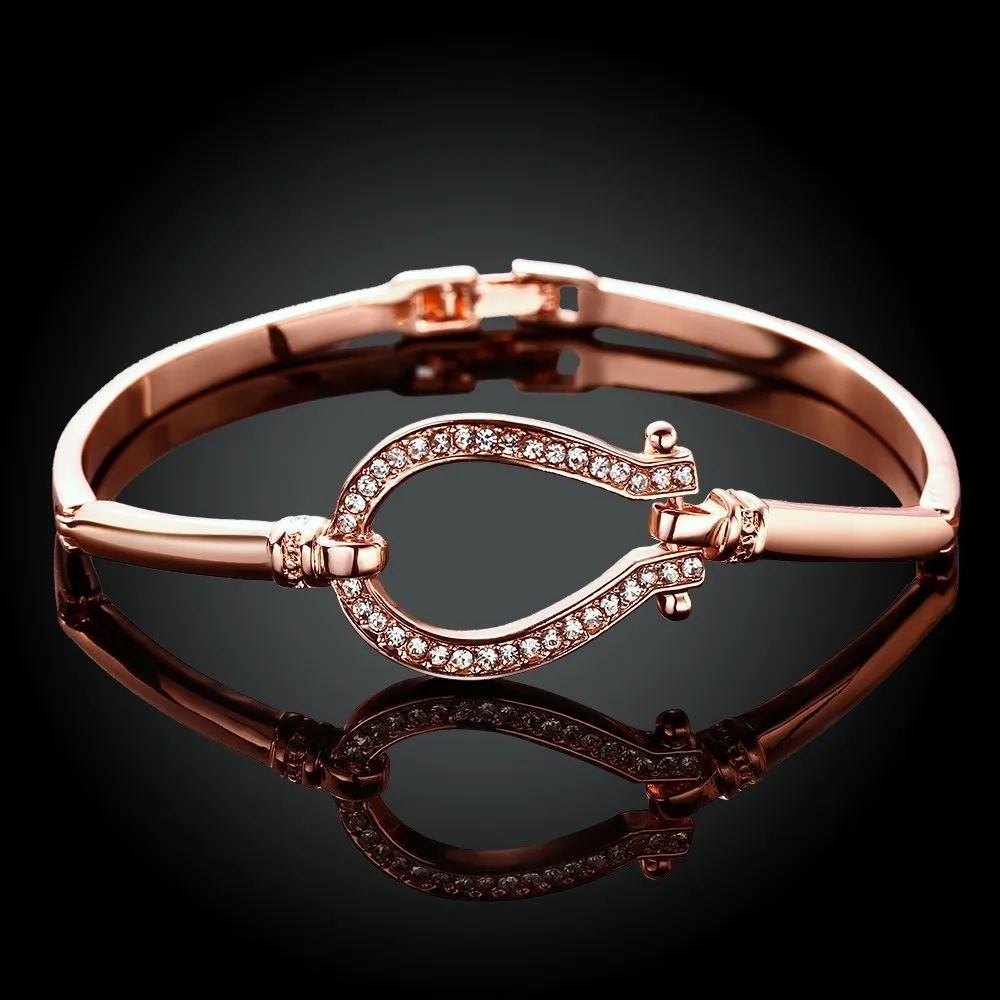 Silver/Rose Gold Color Filled Horse Shoe Bangle water drop Bracelet fashion jewelry Accessories Women Love Valentine's Day Gift
Silver/Rose Gold Color Filled Horse Shoe Bangle water drop Bracelet fashion jewelry Accessories Women Love Valentine's Day Gift