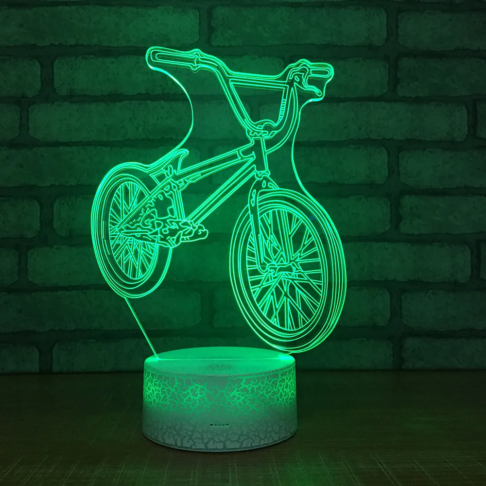 New Bicycle Night Light Usb Power Supply Color Remote Control 3d Visual Lamp Creative Gift Customization 3d Light Fixtures
New Bicycle Night Light Usb Power Supply Color Remote Control 3d Visual Lamp Creative Gift Customization 3d Light Fixtures