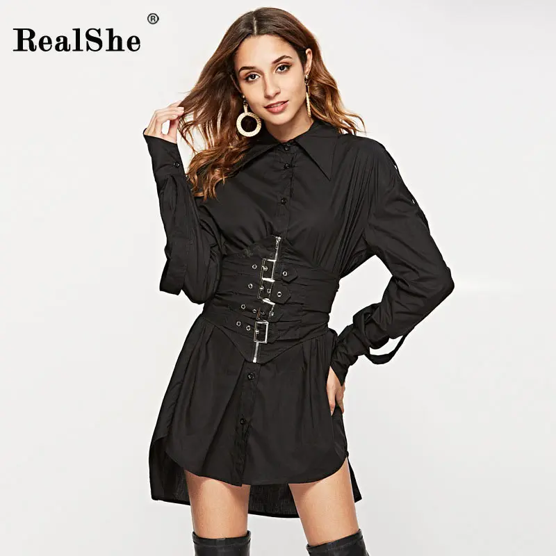 RealShe Fashion Dress Women 2019 Ladies Casual Turn-Down Collar Sashes Mini Dresses Autumn Winter Female Party Elegant Dress
RealShe Fashion Dress Women 2019 Ladies Casual Turn-Down Collar Sashes Mini Dresses Autumn Winter Female Party Elegant Dress