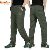 Men's Military Style Cargo Pants Men Summer Waterproof Breathable Male Trousers Joggers Army Pockets Casual Pants Plus Size 4XL image