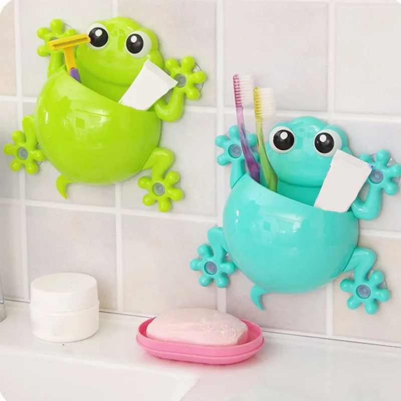 Lovely Creative Frog Toothbrush Holder Toothpaste Holder Cute Toothpaste Origanizer Bathroom Accessory Washroom Accessories 1pc
Lovely Creative Frog Toothbrush Holder Toothpaste Holder Cute Toothpaste Origanizer Bathroom Accessory Washroom Accessories 1pc