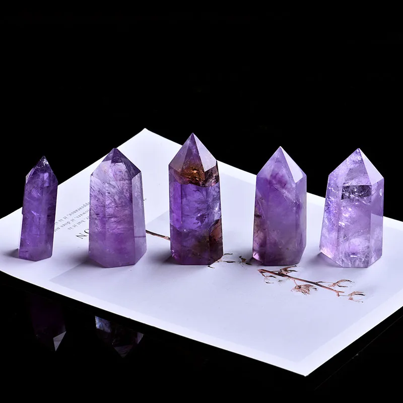 1 шт. натуральные кристаллы аметиста точечный минеральный орнамент исцеляющая
