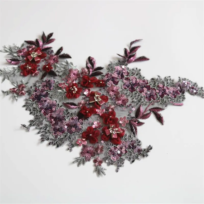 2pcs 40X30cm Purple Sequins Diamond Flower Embroidery Mesh Lace Applique Lace Trim Wedding Dress DIY Lace Accessorie BD0490
2pcs 40X30cm Purple Sequins Diamond Flower Embroidery Mesh Lace Applique Lace Trim Wedding Dress DIY Lace Accessorie BD0490